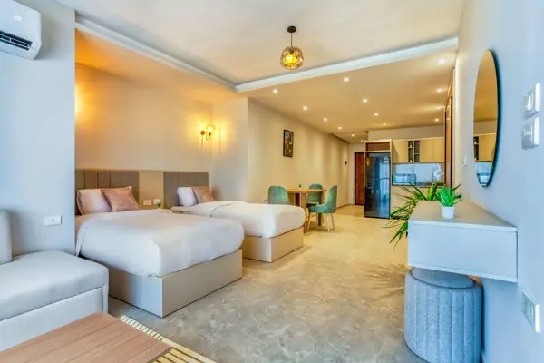 Studio with two beds 